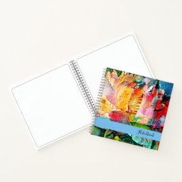 Cuaderno Rosa de flores