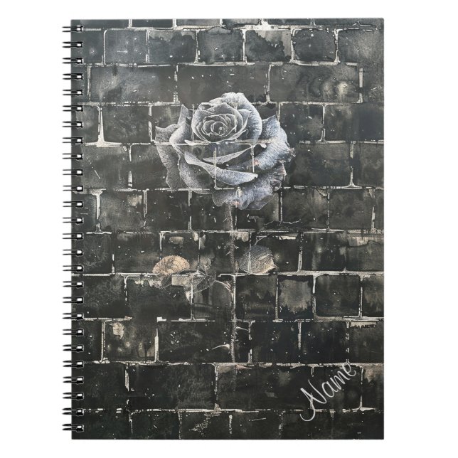 Cuaderno Rosa de graffiti oscuro personalizado (Frente)
