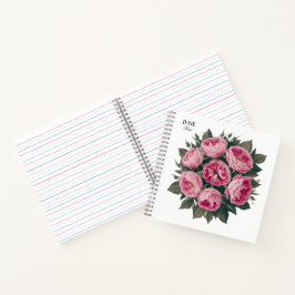 Cuaderno Rosa de junio: Bloom de cumpleaños personalizado