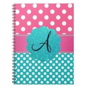Cuaderno Rosa de los diamantes de los lunares del monograma