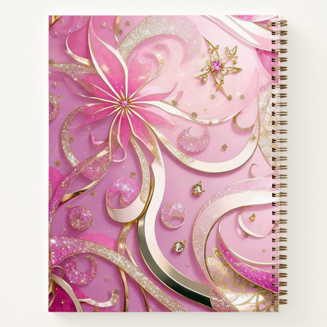Cuaderno Rosa de lujo único moda estilo profesional Gold (Reverso)