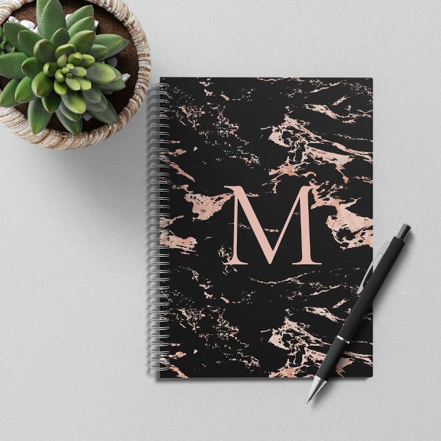 Cuaderno Rosa de moda Relieve metalizado dorado Monograma d (Subido por el creador)