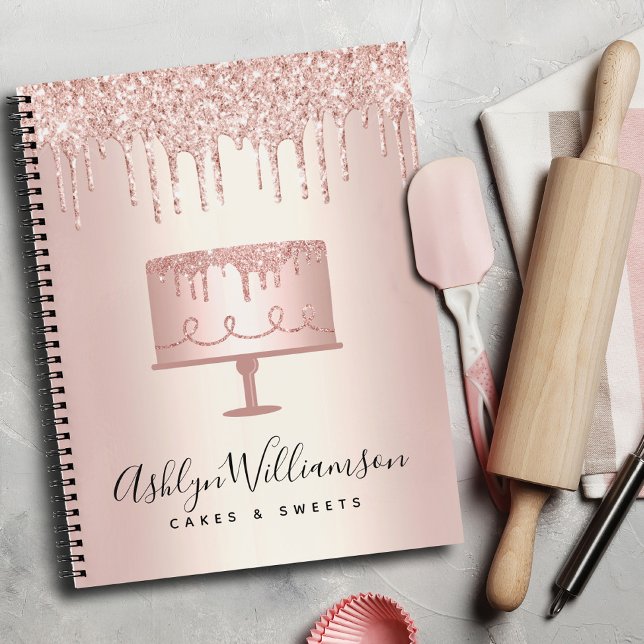 Cuaderno Rosa de panadería Purpurina de oro Dris pastelero  (Subido por el creador)