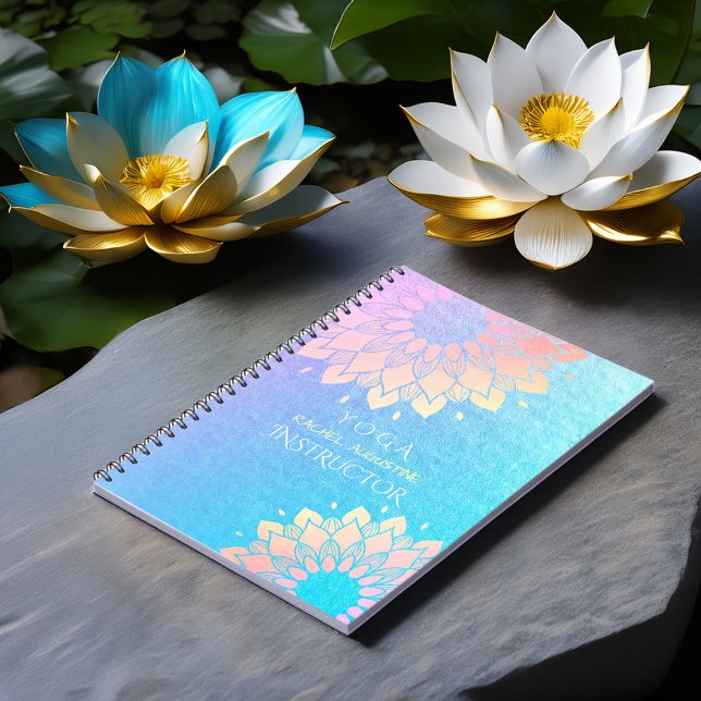 Cuaderno Rosa de Relieve metalizado dorado Mandala (Subido por el creador)