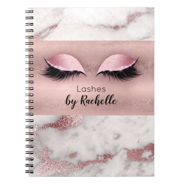 Cuaderno Rosa de Rubor del maquillaje de los latigazos de (Frente)