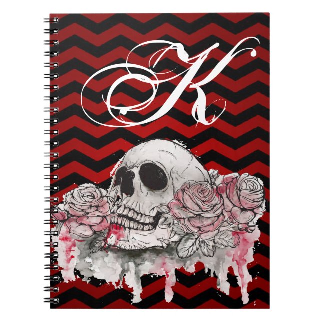 Cuaderno Rosa del cráneo del libro de notas personalizadas  (Frente)