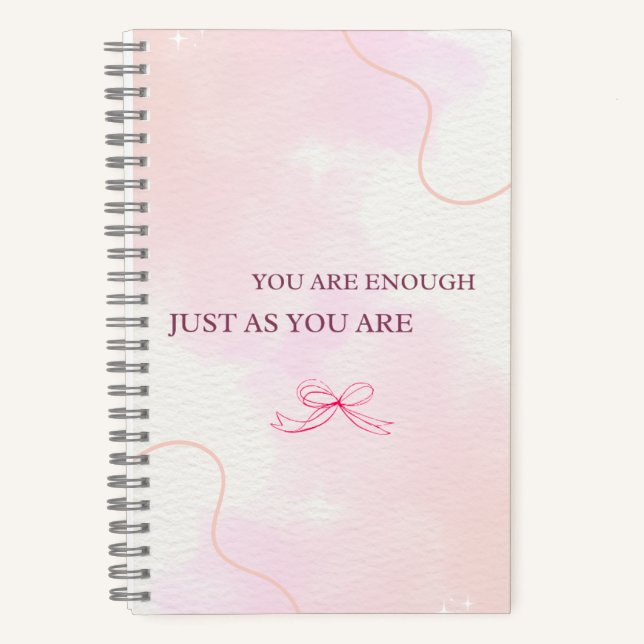 cuaderno rosa, diario lindo, papelería kawaii (Anverso)