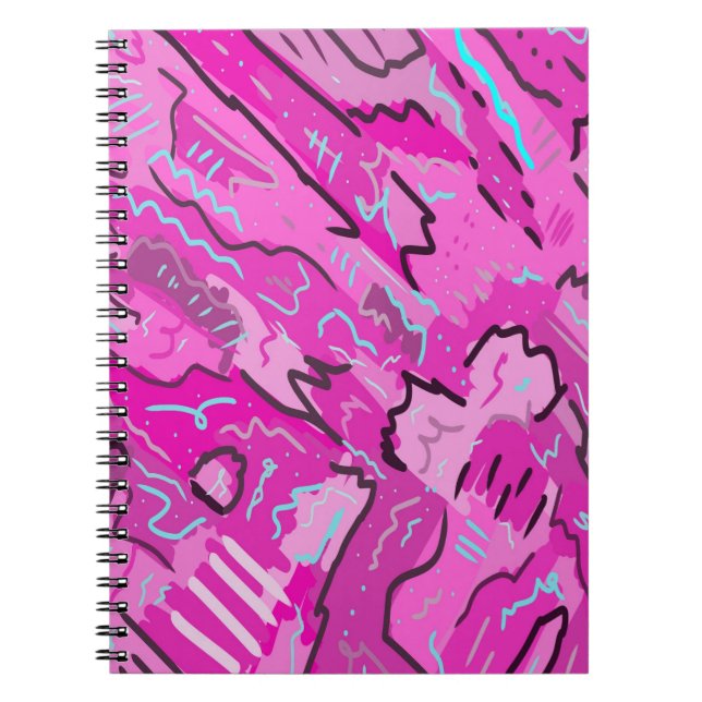 Cuaderno Rosa! Diversión con arte abstracto (Frente)