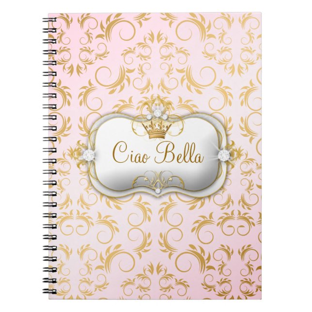 Cuaderno Rosa divino de oro de 311 Ciao Bella (Frente)
