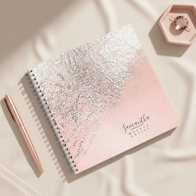 Cuaderno Rosa Dorada Plateada Abstracta de Hoja ID775 (Subido por el creador)