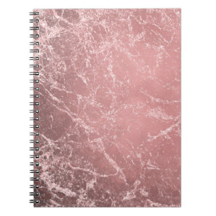 Cuaderno Rosa Dorado Mármol Glam Chic Moderno Tendencia