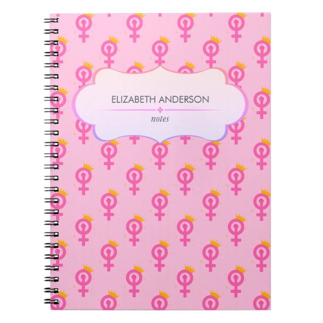 Cuaderno Rosa feminista personalizado (Frente)