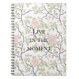 Cuaderno Rosa Floral con Rubor Rosa