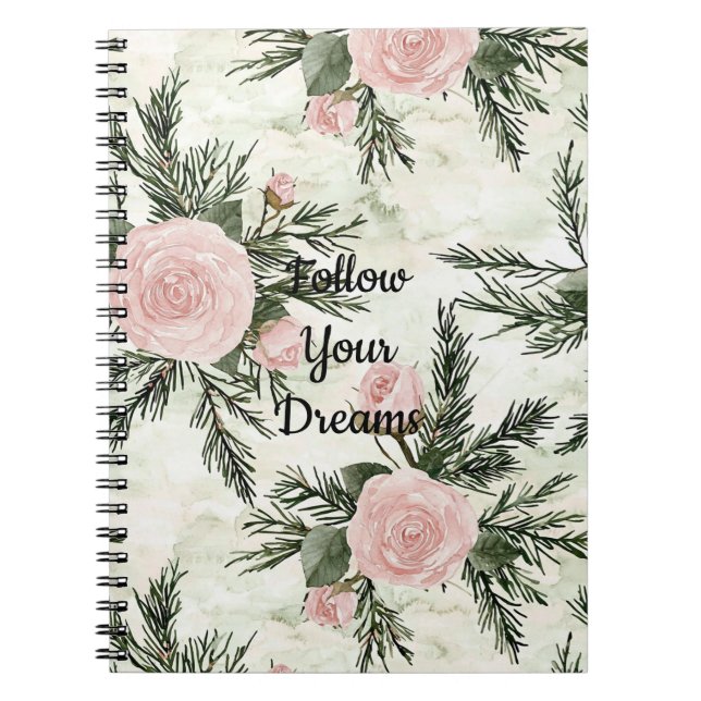 Cuaderno Rosa Floral de Rubor (Frente)