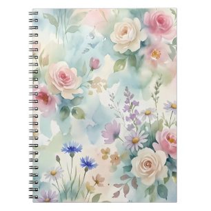 Cuaderno Rosa Floral Pastel