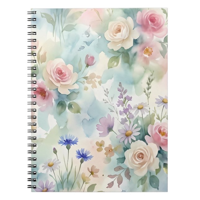 Cuaderno Rosa Floral Pastel (Frente)
