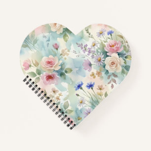 Cuaderno Rosa Floral Pastel