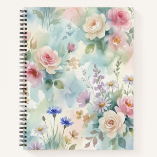 Cuaderno Rosa Floral Pastel