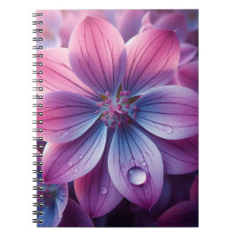 Cuaderno Rosa floral y Lilac púrpura