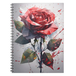 Cuaderno Rosa - Flores de acuarela