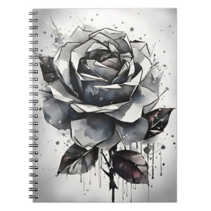 Cuaderno Rosa - Flores de acuarela