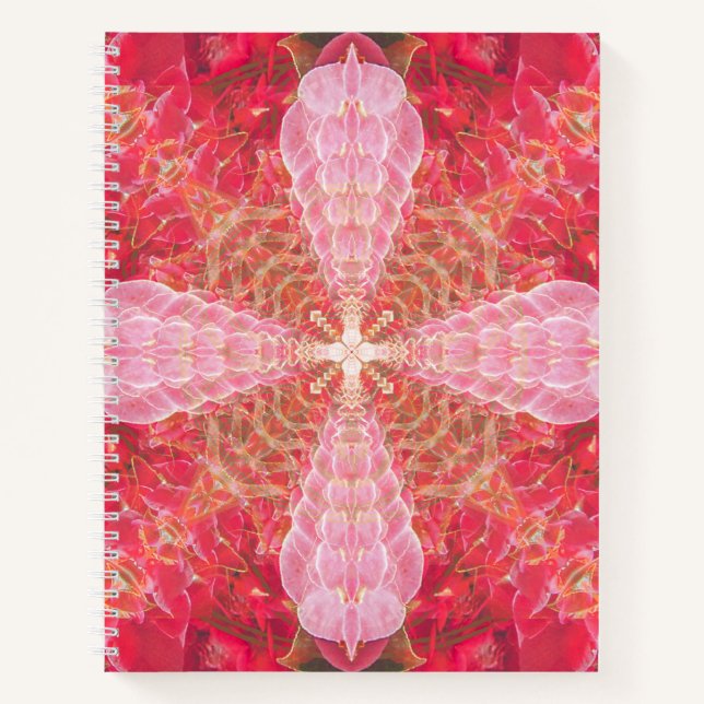 Cuaderno Rosa fractal - portátil (Anverso)