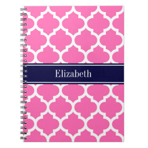 Cuaderno Rosa Fuerte2 Blanco Marruecos #5 Azul Marino Monog