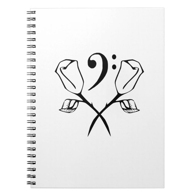 Cuaderno Rosa gemelo sobre Bass Clef (Frente)