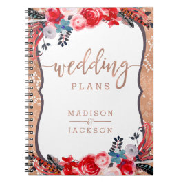 Cuaderno Rosa Gold Lace & Floral Elegant Wedding Planner