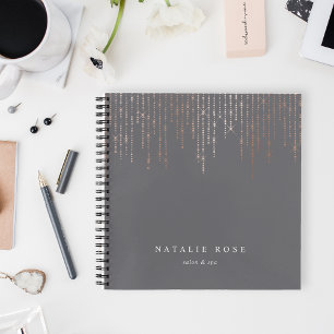 Cuaderno Rosa Gold Marquee Personalizado