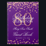 Cuaderno Rosa Gold Purple 80th Birthday Guest Book Confetti<br><div class="desc">Elegante Confetti,  Rosa del Partido de los Años 80,  Purpurina de Oro sobre la plantilla Purple. Fácil de usar y fácil de personalizar. ¡No te quedes sin el tuyo!</div>