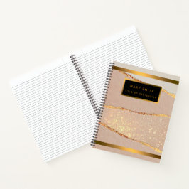 Cuaderno Rosa Gold Purpurina de lujo