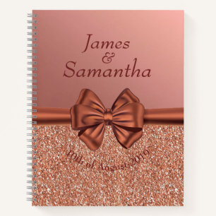 Cuaderno Rosa Gold Satin Bow - Planner