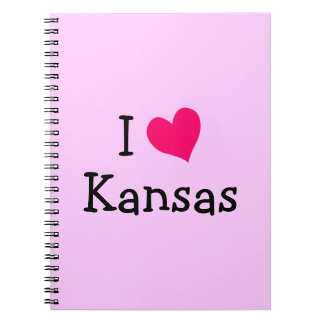 Cuaderno Rosa I Love Kansas (Frente)
