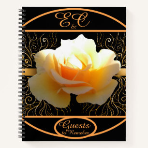 Cuaderno Rosa interior elegante amarillo y oro