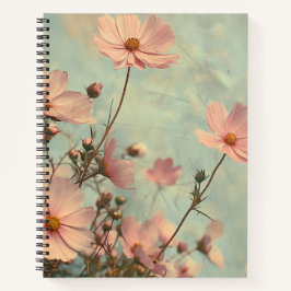 Cuaderno Rosa Korbblütler Schmuckkörbchen Vintage Kosmeen