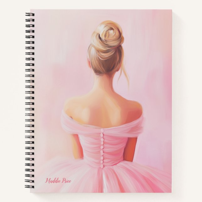 Cuaderno rosa lindo para chicas (Anverso)