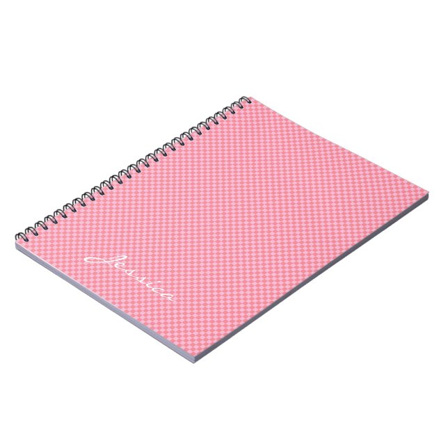 Cuaderno Rosa Marrón Beige Geométrico Personalizado (Lado Izquierdo)