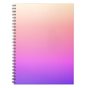 Cuaderno Rosa melocotón desvanecido y ombre colorido púrpur