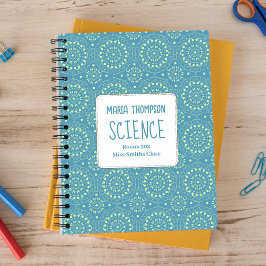 Cuaderno Rosa Moderno Teal Personalizado
