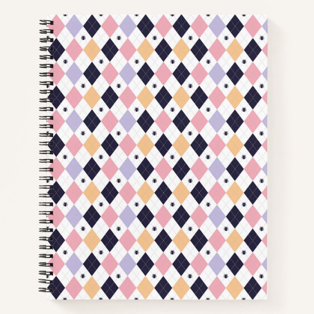 Cuaderno Rosa morado de diamante con araña (Anverso)