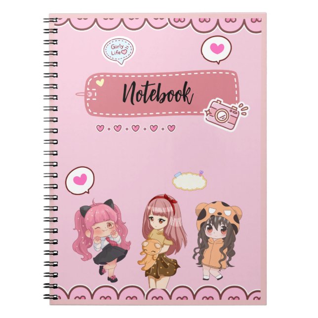 Cuaderno Rosa Niña Bonita (Frente)