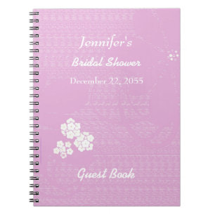 Cuaderno Rosa nupcial del libro de visitas de la ducha,