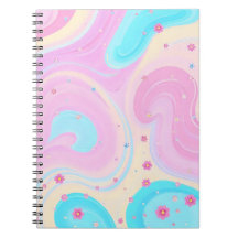 cuaderno rosa pastel