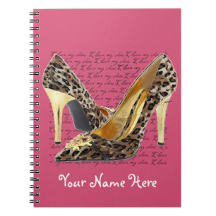Cuaderno Rosa Personalizado con Tacones de Guepard