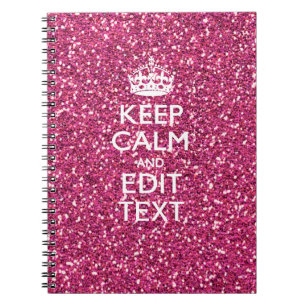 Cuaderno Rosa personalizado mantener la tranquilidad