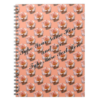Cuaderno Rosa portátil personaliza libro de Rosa romántico