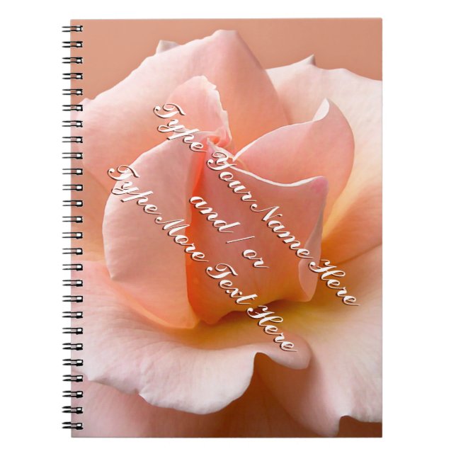 Cuaderno Rosa portátil personaliza libro de Rosa romántico (Frente)