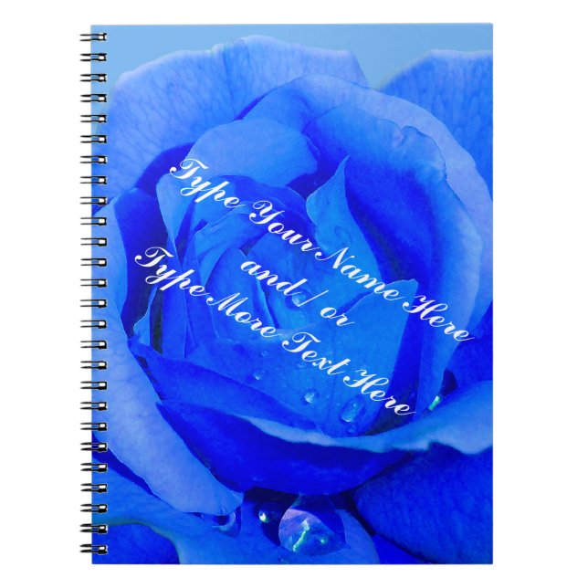 Cuaderno Rosa portátil Rosa azul personalizado libro diario (Frente)