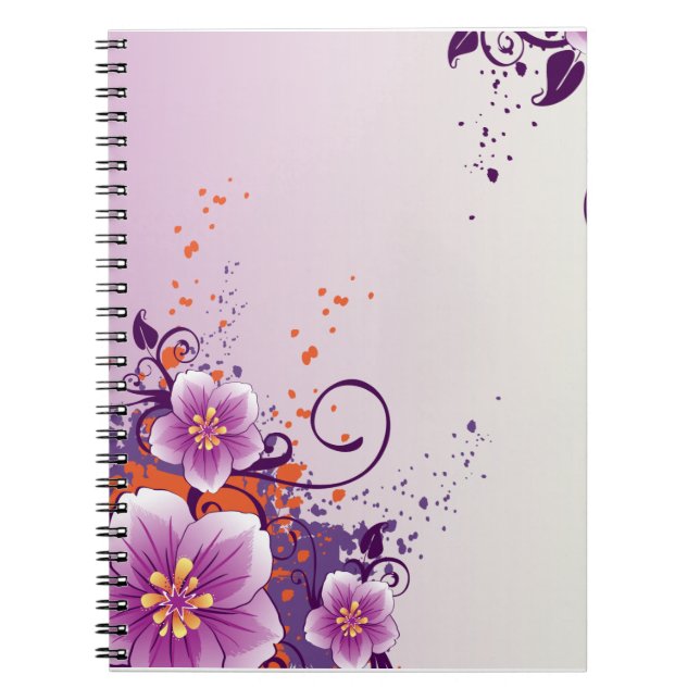 Cuaderno Rosa Prairie de Flor Púrpura (Frente)